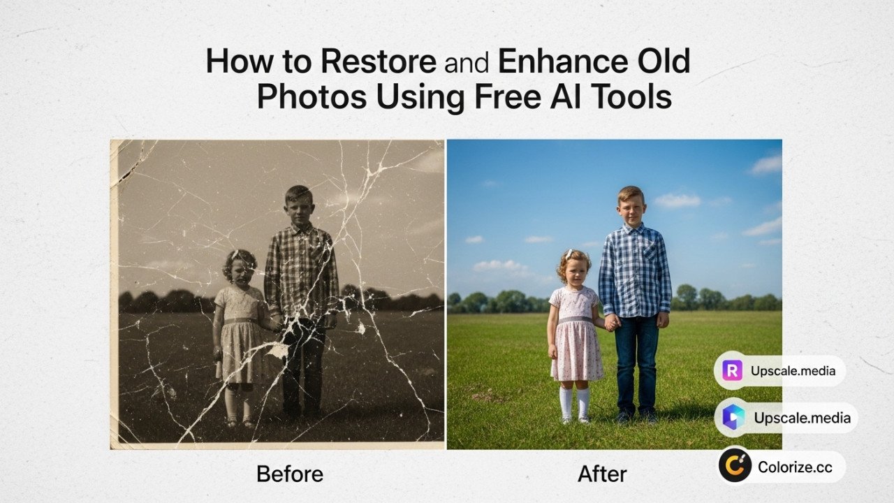 How to Restore and Enhance Old Photos Using Free AI Tools