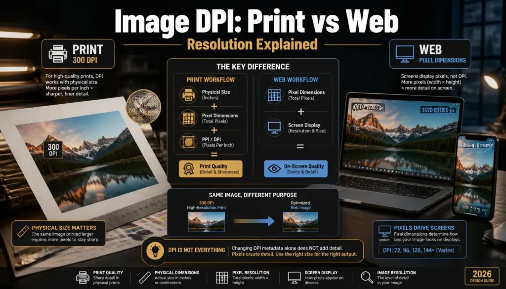 Image DPI for Print vs Web