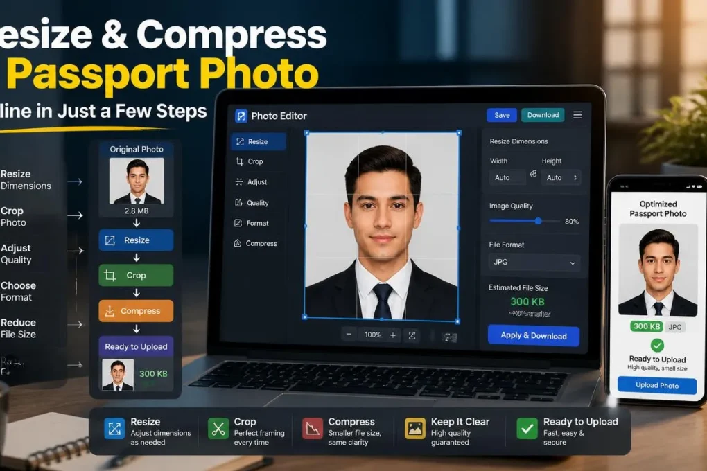 compress image for passport photo