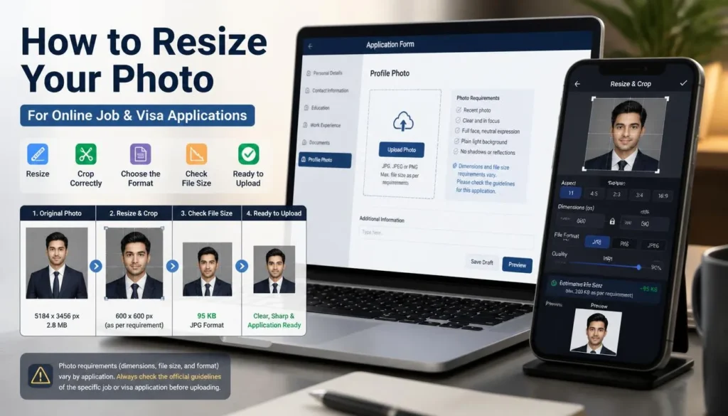 reduce image size for job application