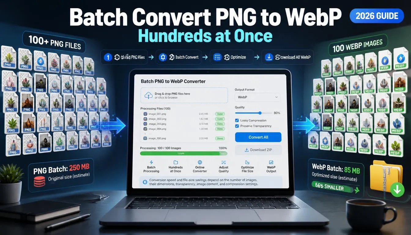 Batch Convert PNG to WebP: Hundreds at Once
