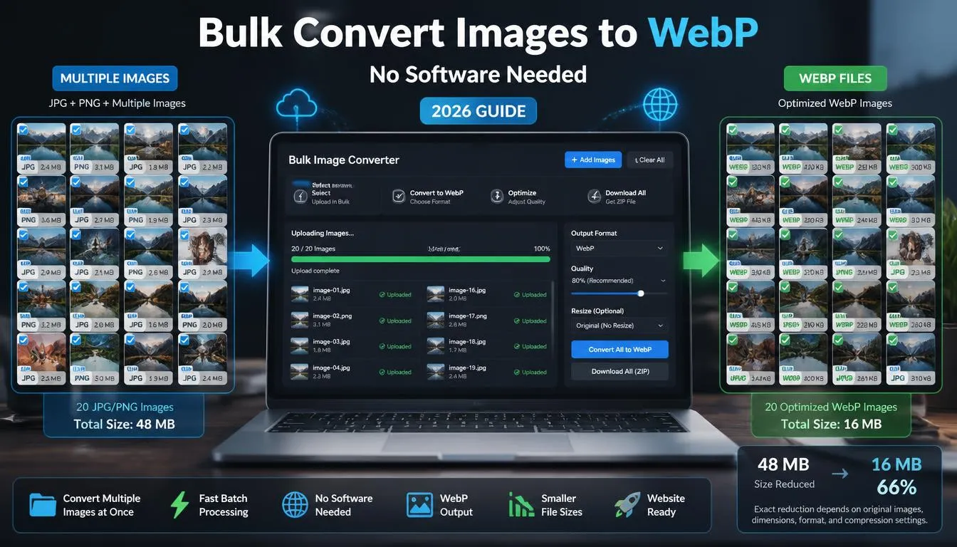 Best Way to Bulk Convert Images to WebP (No Software Needed)