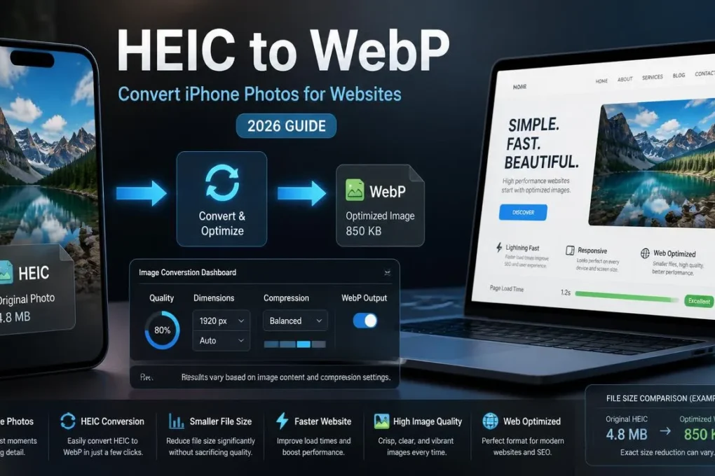 HEIC to WebP Convert iPhone Photos for Websites