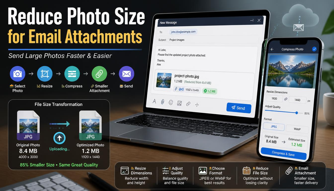 Reduce Photo Size for Email Attachments That Send