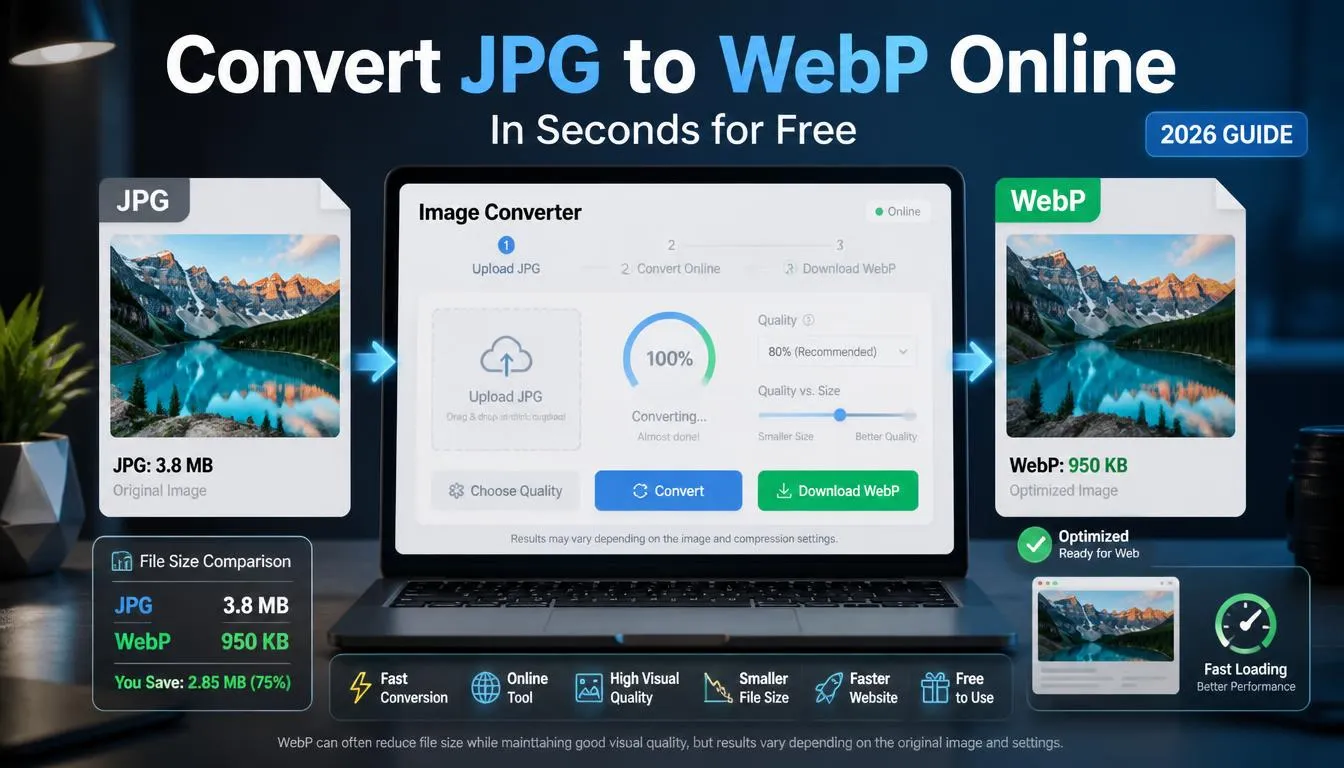 Convert JPG to WebP Online in Seconds for Free