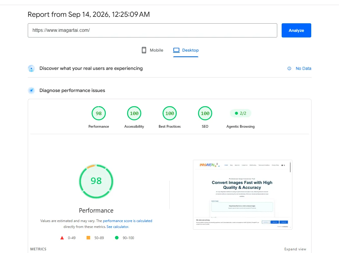 image compression for website speed
