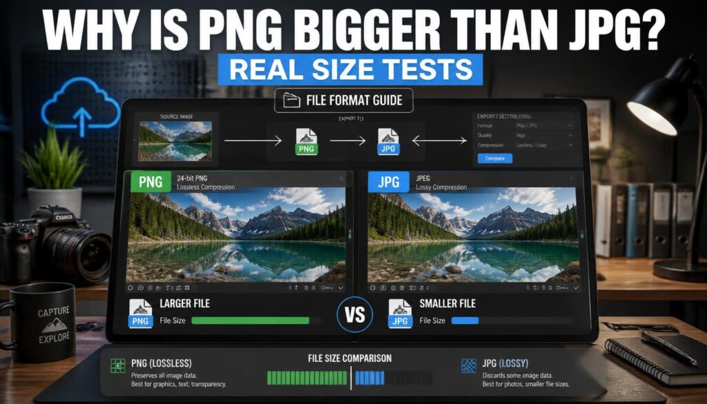 why is png bigger than jpg